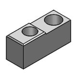 UKSFK, UKNFK, UKCFK, UKUFK - Locators (Flat) - One Dowel Hole and One Through Hole Type -