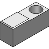 UKSH, UKCH, UKUH, UKS2H, UKC2H, UKU2H - Locator Horizontally Inclined - One-Hole Type, R/L Set