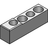 UKSHJ, UKCHJ, UKUHJ, UKS2HJ, UKC2HJ, UKU2HJ - Locators (Horizontally Inclined) - Two Dowel Hole and Two Through Hole Type -, R/L Set