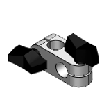 ALKCC, ALKWC - Morsetti ultracompatti - Diametro uguale, configurazione perpendicolare con galletto di fissaggio