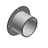 HOAFM, HOAFS - Piping Parts for Aluminum Duct Hoses - Mount Flanges