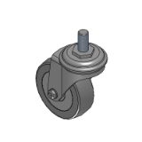 HSMA - 铝合金型材用脚轮 - 橡胶轮型