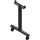 Telescopic floor stand with fixed castor (basic version) BS30-T-045-052x052-G-BR