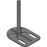 FYAMS-G0-S - Leveling Adjuster with External Hexagon at the Bottom - for use with Anchor Bolt