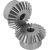 22430 - 钢制伞齿轮，传动比 1:1 齿部铣削，竖直啮合，啮合角 20°