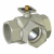 ITEM 153 - 3 way full-bore threaded-ends brass ball valve,"L" port