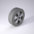 Grey elastic solid rubber wheel - non-marking