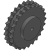 24B-2 (38,1 x 25,4 mm) - Kettenräder mit einseitiger Nabe für Duplex - Rollenkette nach: DIN 8187 - ISO/R 606