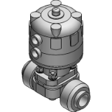F TYPE Pneumatic DIAPHRAGM VALVE, Double Action (TS socket) - DIN/ISO
