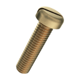 DIN 85 - FN 305 - Messing, blank - Slotted pan head screws, Product grade A