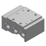 SS5X5-41 - Electroválvulas de 5 vías / Montaje en bloque / Montaje en placa base / Cableado individual / Compact