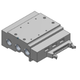 SS5X5-41P - Electroválvulas de 5 vías / Montaje en bloque / Montaje en placa base / Cable plano / Compacto