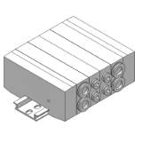 SS5X5-45 - Electroválvulas de 5 vías / Montaje apilable / Montaje en placa base / Cableado individual