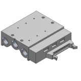 SS5X5-20P - Electrodistributeur 5/2/Barrette/Monté en ligne/Câble plat