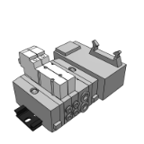 SS5Y3-45-A - Base Mounted Manifold Assembly Stacking Type/DIN Rail Mounted/Connector Box