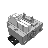 SS5Y3-45G - Base Mounted Manifold Assembly Stacking Type/DIN Rail Mounted/Plug-in