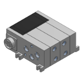 VV5FS4-01C - 5 Port Solenoid Valve / Base Mounted / Plug-in - with multi-connector