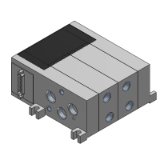 VV5FS4-01F - Elettrovalvola a 5 vie / Base montata / Plug-in - Connettore d-sub