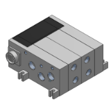 VV5FS5-01C - 5 Port Solenoid Valve / Base Mounted / Plug-in - with multi-connector