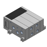 VV5FS5-01F - 5 Port Solenoid Valve / Base Mounted / Plug-in - D-sub connector