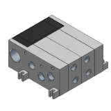 VV5FS5-01T - Elettrovalvola a 5 vie / Base montata / Plug-in - con box morsettiera