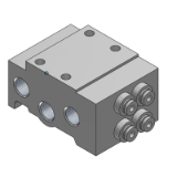 VV5QZ-5-C - Électrodistributeur 5 voies / Montage sur embase / Kit connecteur