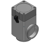 XLAV - Aluminum High Vacuum Angle Valve/Air Operated/With Solenoid Valve/Normally Closed/Bellows Seal