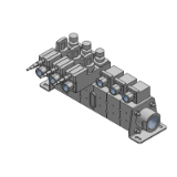 PF3WC - Integrated Type Digital Flow Switch Manifold For Water/Straight Type
