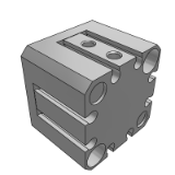 CQSK/CDQSK - 薄形气缸: 杆不回转型/单杆双作用