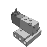 VV5K3-20 - 集装型/直接配管型用/共通SUP 共通EXH/20型:直接配管型用(A、B通口上配管)