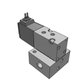 VV5K3-21 - 集装型/直接配管型用/共通SUP 各自EXH/21型:直接配管型用(A、B通口上配管)