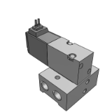 VV5K3-41 - Manifold type/Base mounted/Common SUP/ Common EXH/Type41: Base mounted (A,B port side ported)