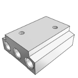 VV5K3-40 base - 集装型/底板配管型用/共通SUP 共通EXH/40型:底板配管型用(A、B通口底面配管)