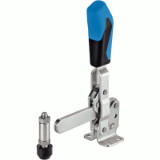17000260000 - Vertical clamp with horizontal foot and solid holding arm, steel