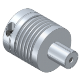 WK1 - Miniatur-Metallbalgkupplung mit Spreizdorn