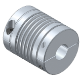 WK3 - Miniatur-Metallbalgkupplung mit Klemmnabe