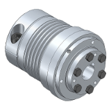 SWK/NK - Safety Coupling with conical clamping hub - metal bellow version
