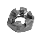 N0000C35 - Iron Hexagon Slotted and Castle Nut (Type-2) (Low form) (Fine Thread)