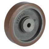 58CB - "TR-POWERHIGH" polyurethane wheels, cast iron centre, plain bore