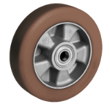 "TR-POWERHIGH" high thickness polyurethane wheels, aluminium and cast iron centre