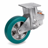 SF/EES MHD - “TR-ROLL” polyurethane wheels, aluminium centre, fixed electrowelded sprung loaded bracket type EES MHD