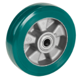 62ALCC - "TR-ROLL" polyurethane wheels, aluminium centre, ball bearing bore