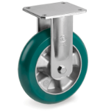 EE MHD - "TR-ROLL" polyurethane wheels with ergonomic round profile, aluminium centre
