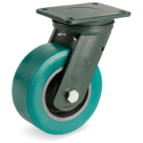 GH SRP PT - Polyurethane wheels "TR-ROLL", cast iron, supports electro "GH PT"