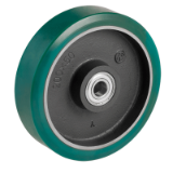 62GHCC - "TR-ROLL" Polyurethane wheels, cast iron