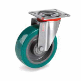 TR-Roll polyurethane wheels with polyamide 6 centre, stainless steel standard duty brackets (NLX)