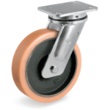 SRP/EE MHD - Vulkolan® wheels, cast iron centre, swivel top plate bracket type "EE MHD"