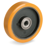 64SC - "TR" polyurethane wheels, cast iron centre, hub with balle bearing facilities