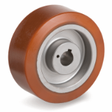 64SCH - "TR" polyurethane wheels, cast iron centre, plain bore