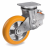 SRP/EES MHD - Thick “TR” polyurethane wheels with ergonomic round profile, aluminium centre, swivel top plate electrowelded sprung-loaded bracket type EES MHD